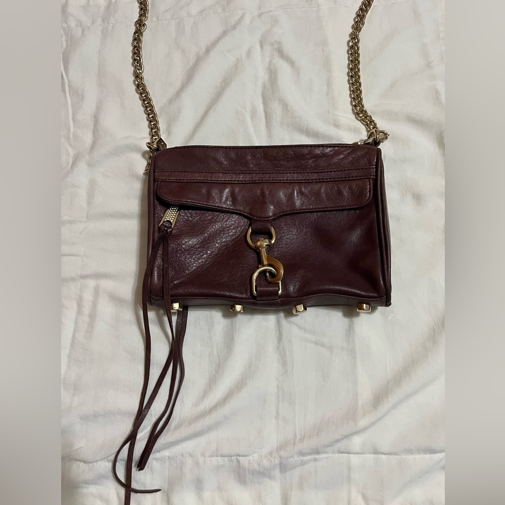 Rebecca Minkoff Burgundy Leather Crossbody Bag